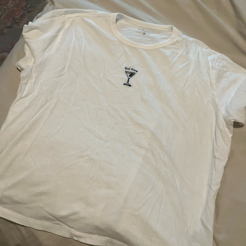 Abercrombie & Fitch White Short Sleeve Tee